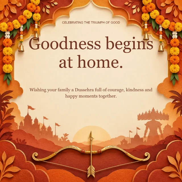 Marigolds for the family: Goodness begins at home.
