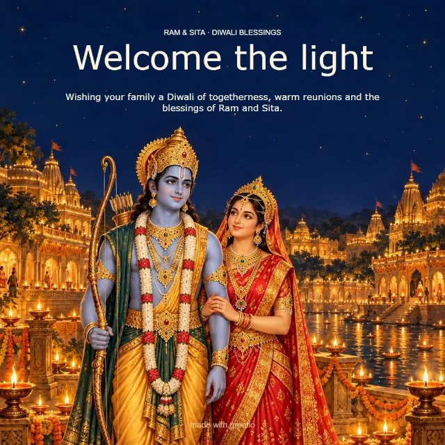 Ram & Sita · A blessed homecoming: Welcome the light