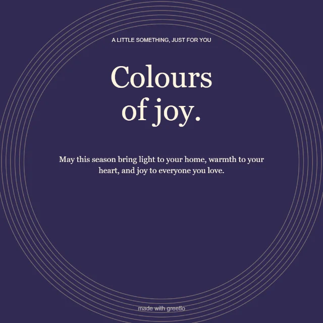Festive · A brighter day: Colours of joy.