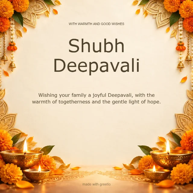 A sacred little light · Warm wishes: Shubh Deepavali