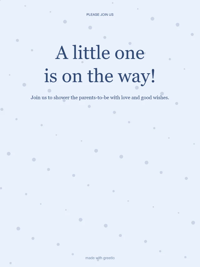 Baby shower: A little one is on the way!