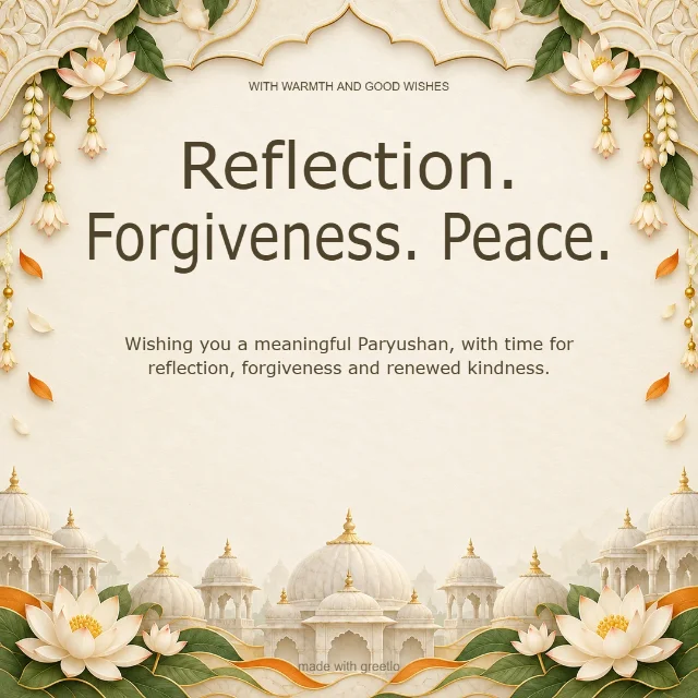 With a forgiving heart · Warm wishes: Reflection. Forgiveness. Peace.