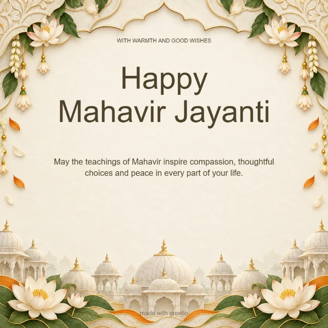 Mahavir Jayanti wishes · Warm wishes: Happy Mahavir Jayanti