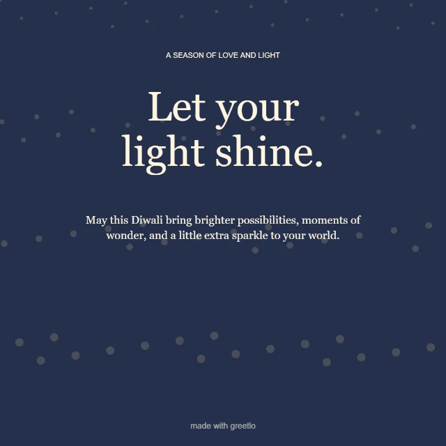 A sky full of wishes: Let your light shine.